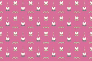 A lotus flower theme with geometric shape as seamless pattern background vector
