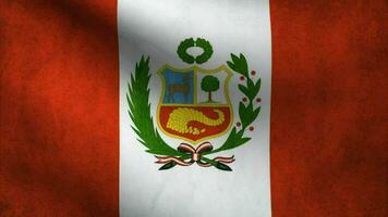 bandeira do Peru acenando video