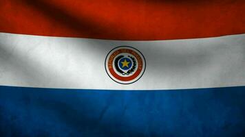 bandeira do paraguai acenando video