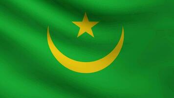 Flag of Mauritania waving video