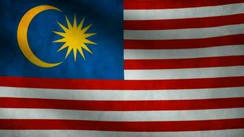 Flag of Malaysia waving video