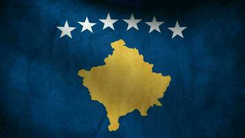Flagge von kosovo winken beim Wind video