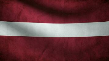 Old Latvia Flag waving video