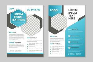 Double pages brochure template design, flyer template design, business brochure, annual report, portfolio, magazine, poster, modern presentation, a4 size banner template design vector