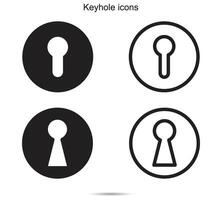 Keyhole icons, vector illustration.