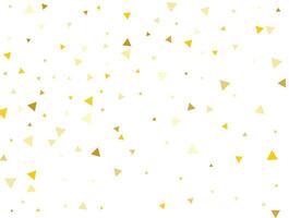 Golden Triangular Confetti. Vector illustration