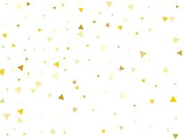 Golden Triangular Confetti. Vector illustration