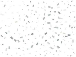 Modern Light silver Rectangular glitter confetti background. White festive texture vector