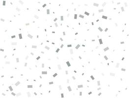 Modern Light silver Rectangular glitter confetti background. White festive texture vector