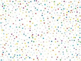 Triangular Rainbow  Confetti. Rainbow glitter confetti background. Vector illustration.