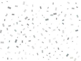 Modern Light silver Rectangular glitter confetti background. White festive texture vector