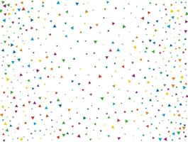 Triangular Rainbow  Confetti. Rainbow glitter confetti background. Vector illustration.