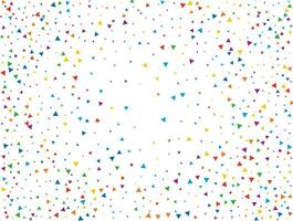 Triangular Rainbow  Confetti. Rainbow glitter confetti background. Vector illustration.
