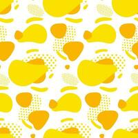 Seamless pattern with abstract modern graphic elements in yellow. Dynamic color shapes and textures with smooth flowing shapes. Texture for the design of the background, flyer or presentation vector