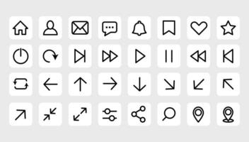 flat design vector icon playlist social media share collection