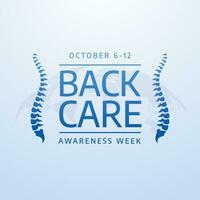 Back Care Awareness Week design template good for celebration usage. back bone vector illustration. flat design. eps 10.