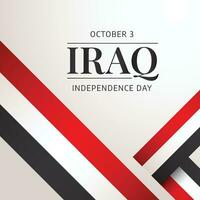 Iraq Independence Day design template good for celebration. iraq flag design template. flat flag design. vector eps 10.