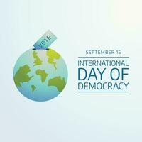 International Day of Democracy design template good for celebration usage. democracy vector illustration. globe vector design. flat design. vector eps 10.