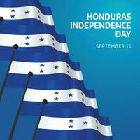 honduras independence day design template good for celebration usage. honduras flag design template. flat design. vector eps 10.