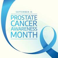 Prostate Cancer Awareness Month design template good for celebration usage. blue ribbon design template. flat ribbon design. vector eps 10.