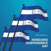 honduras independence day design template good for celebration usage. honduras flag design template. flat design. vector eps 10.