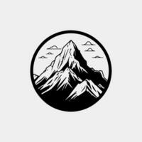 mountains mountain with hand drawn sketch vector