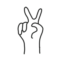 peace hand gesture png