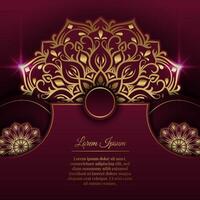 Luxury background, with gold mandala ornament vector