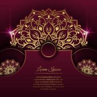 Luxury background, with gold mandala ornament vector