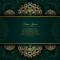 Luxury background, with gold mandala ornament vector