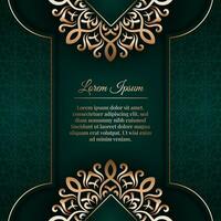 Luxury background with golden mandala ornament vector