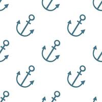 Seamless pattern with anchors vector