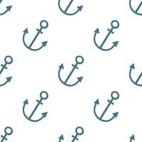 Seamless pattern with anchors vector