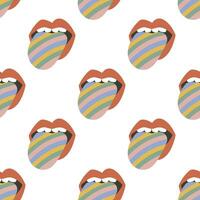 Seamless pattern with lips. vector