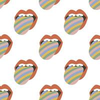 Seamless pattern with lips. vector