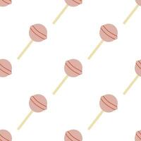 Seamless pattern with lollipops Vintage fruit candies vector