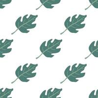 Seamless pattern with leaves monstera vector