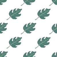 Seamless pattern with leaves monstera vector