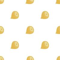 Seamless pattern with lemons vector