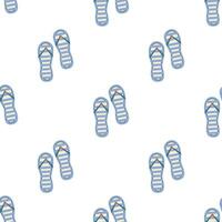 Seamless pattern with sandals and flip-flops vector