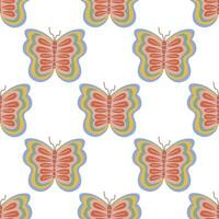 Seamless pattern with butterflies vector