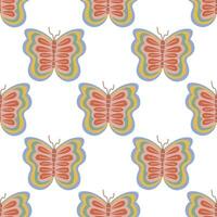 Seamless pattern with butterflies vector