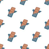 Seamless pattern with chocolate vector