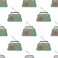 Seamless pattern Retro radio vector