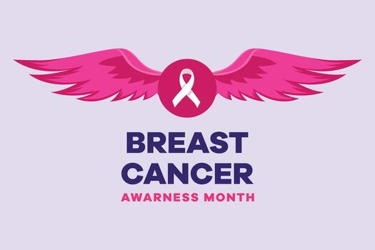 internacional pecho cáncer conciencia mes concepto. de colores plano vector ilustración aislado.