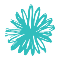 Hand gezeichnet Grün Blume Illustration png