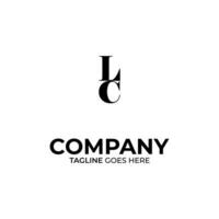 Initial L and C lettering logo design vector