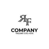 Initial R and F lettering logo design vector