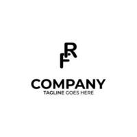 Initial F and R lettering logo design vector