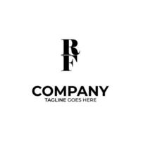 Initial R and F lettering logo design vector